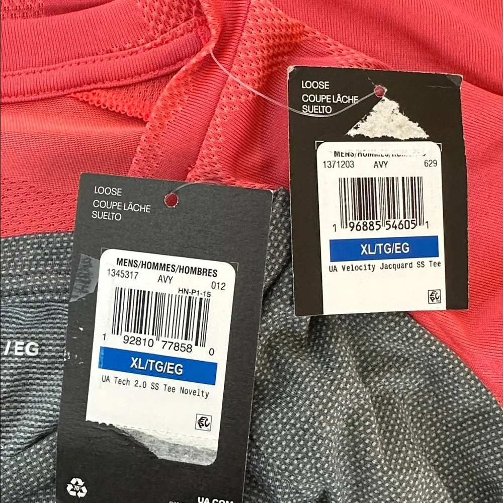 Under Armour Lot of 2 Short Sleeves The Tech Tee & Velocity‎ Jacquard XL - Picture 10 of 14